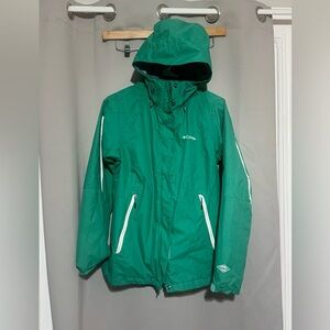 Columbia Green Waterproof Hooded Jacket